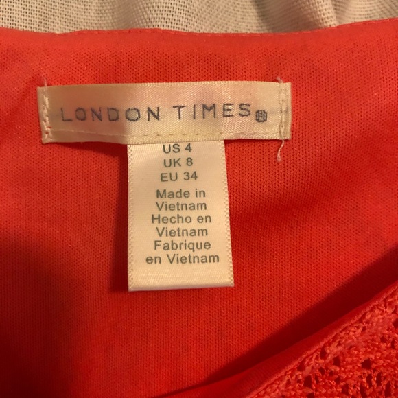 Coral Lace Dress - Picture 14 of 15